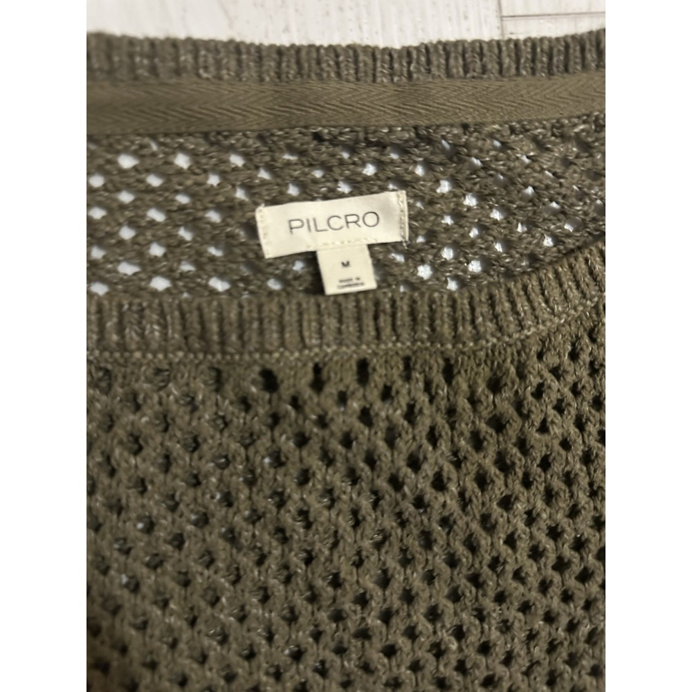 ANTHROPOLOGIE Maeve Sz M Green Knit Sweater - Picture 2 of 9